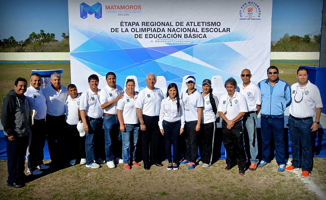 Cientos de jóvenes asisten a Matamoros para competir en la etapa regional de la Olimpiada Escolar