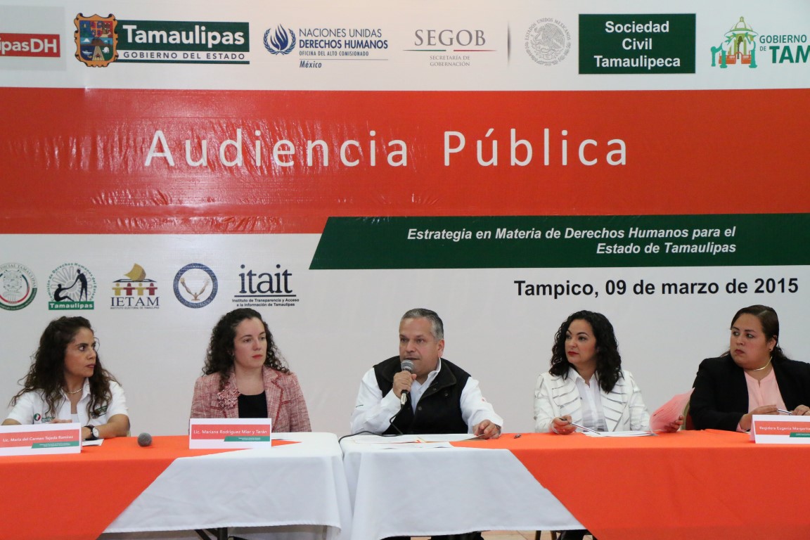 Participa Gustavo Torres en la Sexta Audiencia Pública “Tamaulipas Derechos Humanos”