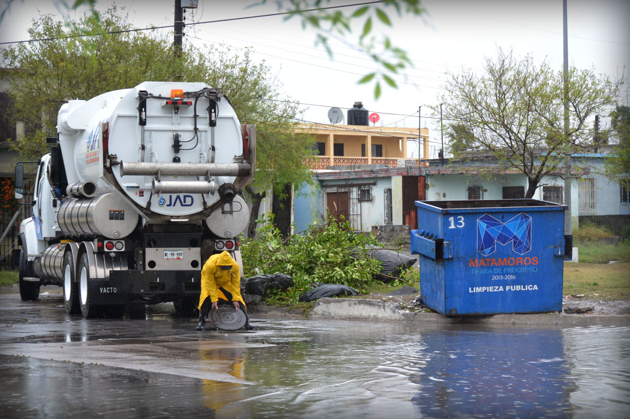 Establece Gobierno de Matamoros operativo ante la presencia de precipitación pluvial