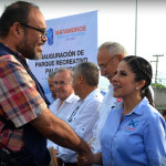 Alcaldesa Lety Salazar inaugura nuevos parques en colonias de Matamoros
