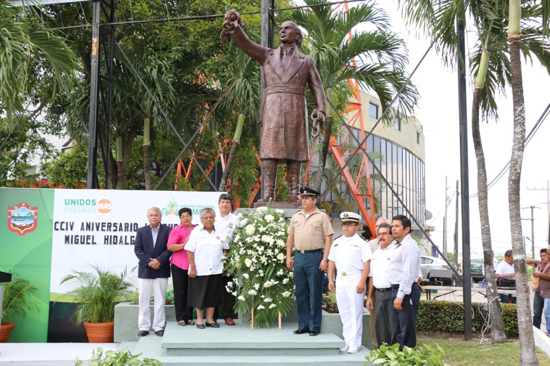 Conmemora el Ayuntamiento de Tampico el CCIV aniversario luctuoso de Miguel Hidalgo y Costilla