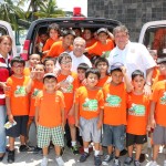 Convive el alcalde Gustavo Torres Salinas con niños y niñas del “Campamento de Verano Tampico 2015”