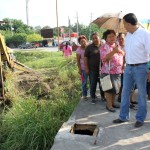 Supervisa Pablo acciones de limpieza y desazolve en Dren de la Colectiva