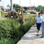 Supervisa Pablo acciones de limpieza y desazolve en Dren de la Colectiva