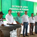 Entrega Pablo apoyos del programa Pensión del Adulto Mayor 65 y Más