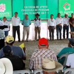 Entrega Pablo apoyos del programa Pensión del Adulto Mayor 65 y Más