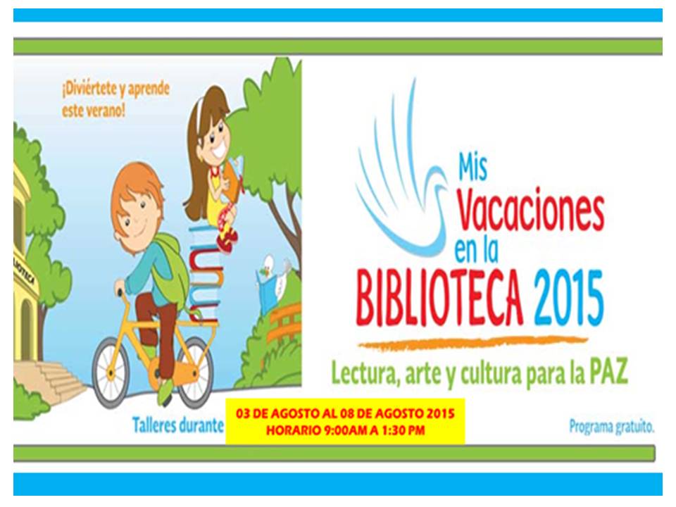 Inician los talleres “Mis Vacaciones en la Biblioteca 2015”