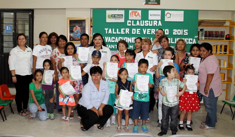 Clausuran taller de verano “Mis Vacaciones en la Biblioteca”