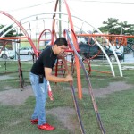 Supervisa Pablo rehabilitación de espacios públicos en la Linares