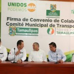 Firman Ayuntamiento de Tampico y Seduma convenio para tener un óptimo sistema de transporte público en la ciudad