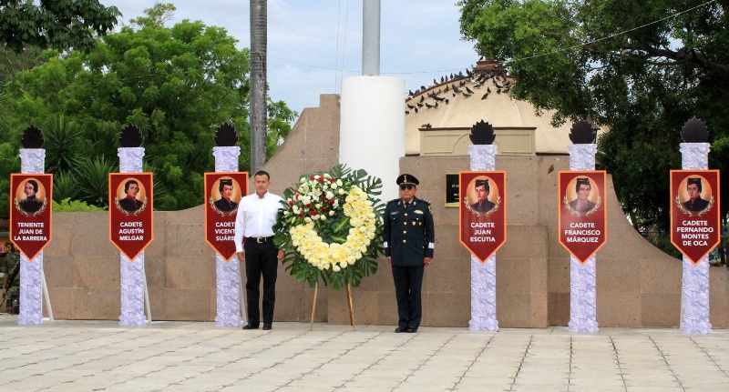 Conmemoran 168 aniversario de la gesta heroica de los Niños Héroes