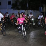 Encabeza Sistema DIF Tampico pedaleada rosa para concientizar sobre el cáncer de mama