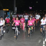 Encabeza Sistema DIF Tampico pedaleada rosa para concientizar sobre el cáncer de mama