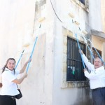 Pone en marcha Gustavo Torres pintado de fachadas del PRONAPRED 2015 en el sector Tancol