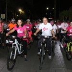 Encabeza Sistema DIF Tampico pedaleada rosa para concientizar sobre el cáncer de mama