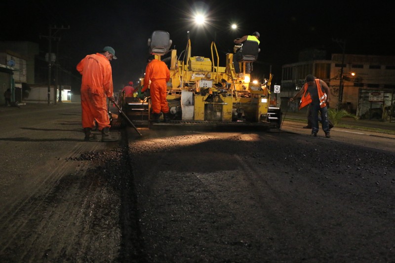 Ultiman detalles en los trabajos de reencarpetado de la Prolongación de la Avenida Hidalgo