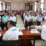 Efectúa Ayuntamiento de Tampico reunión informativa con comerciantes de la calle Aduana