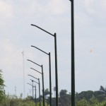 Avanzan los trabajos de instalación de la nueva red de alumbrado público en el Bordo Cascajal - Nacional