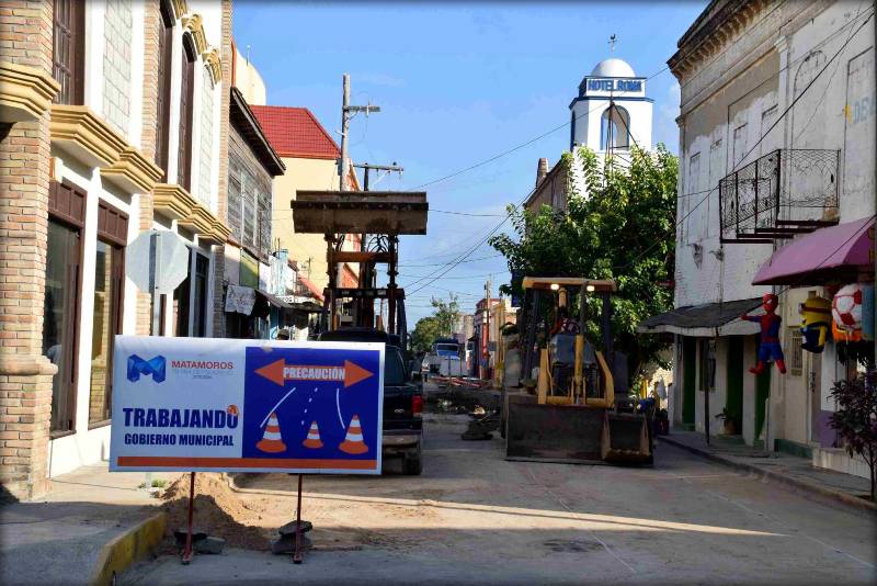 Avanza el Gobierno de Matamoros en el desarrollo de corredor turístico de la calle 9