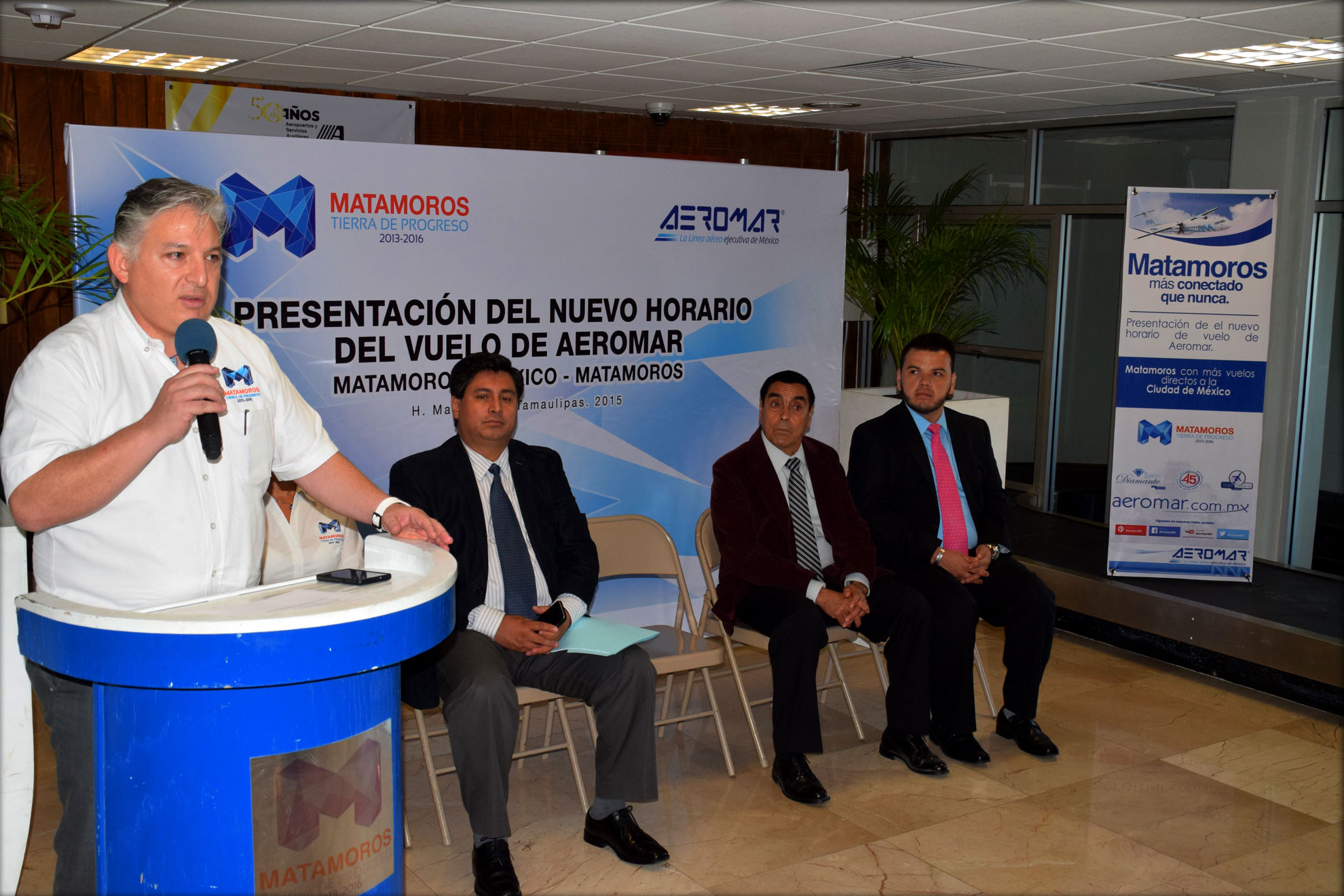 Lety Salazar impulsa una mayor conectividad aérea en Matamoros