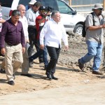 Supervisa Gustavo Torres trabajos de construcción de los nuevos mercados municipales