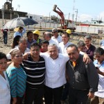 Supervisa Gustavo Torres trabajos de construcción de los nuevos mercados municipales