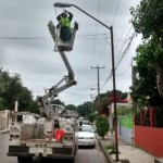Realiza Gobierno de Tampico labores de rehabilitación de alumbrado público