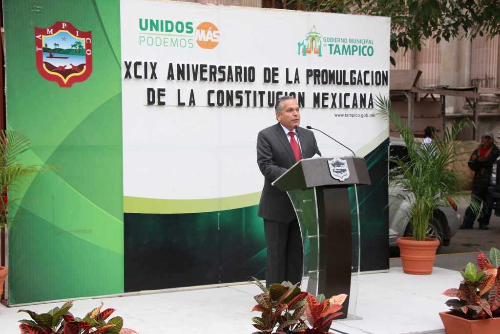 Conmemora Ayuntamiento de Tampico 99 aniversario de la Promulgación de la Constitución Política