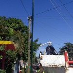 Rehabilita el Gobierno de Tampico la red de alumbrado público en diversos sectores