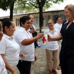 Verónica Téllez solicita donativos para colecta de Cruz Roja