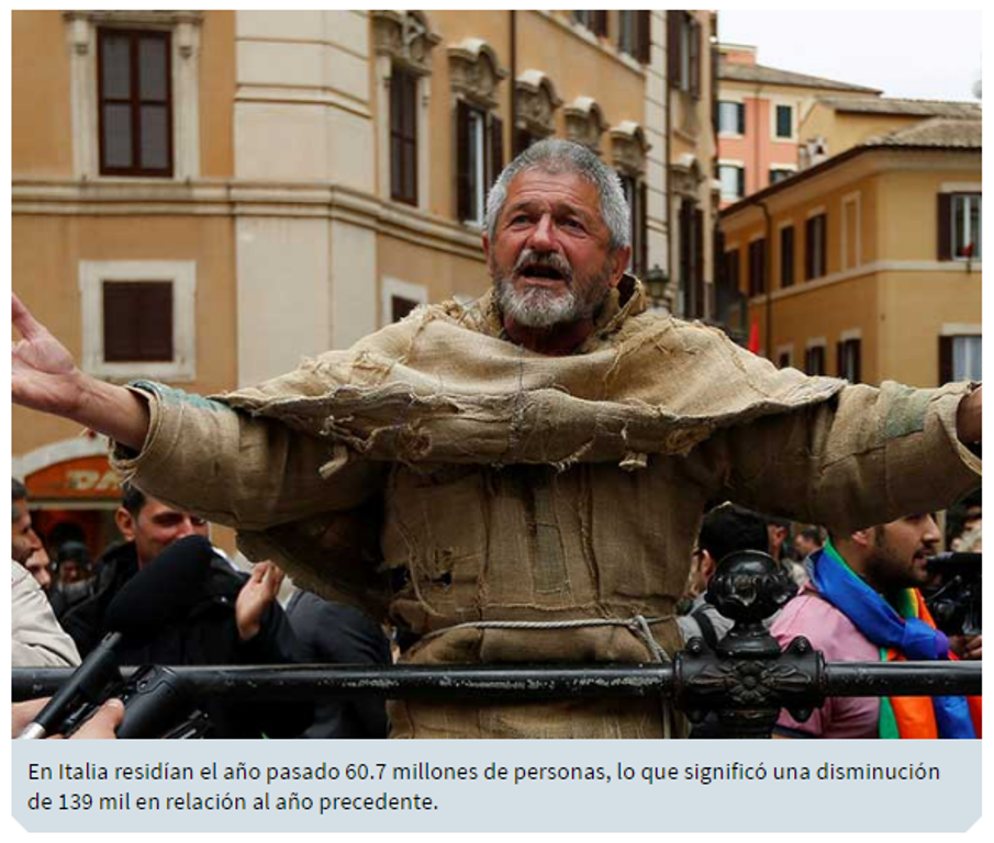 Italia ‘se vuelve vieja’, hay casi el doble de ancianos que de jóvenes