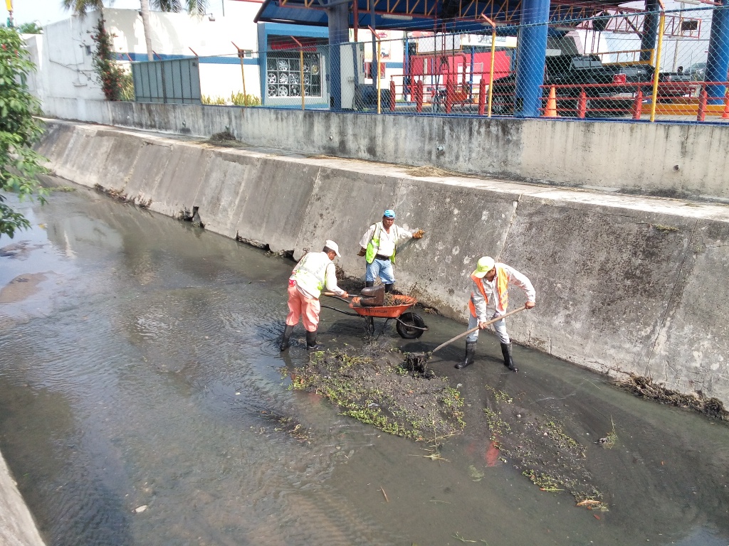 Realiza Servicios Públicos de Tampico trabajos de limpieza en canales a cielo abierto y vialidades