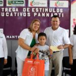 Entregan Pablo y Verónica estímulos educativos de Pannarti
