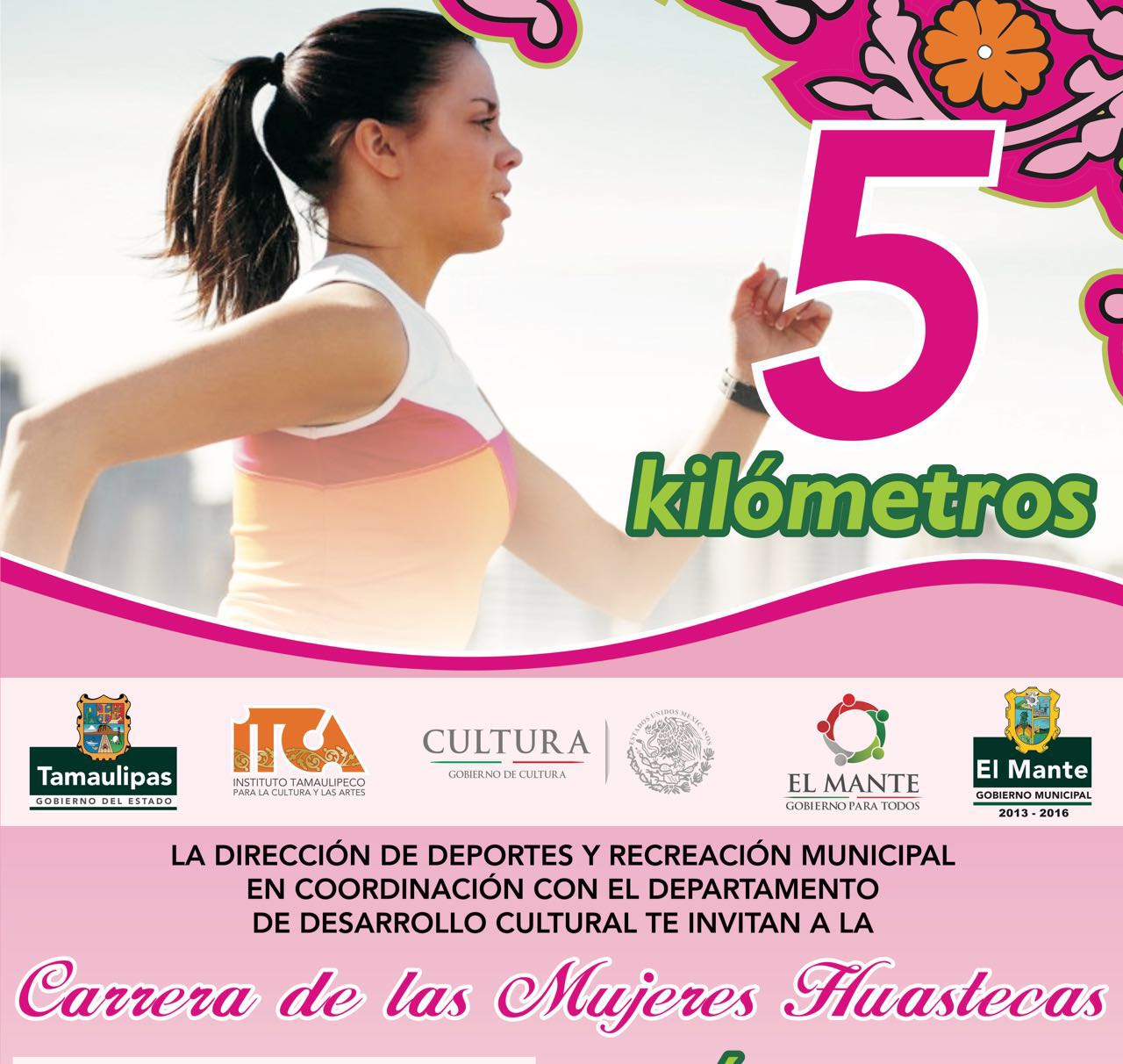 Invita Municipio a participar en la Carrera de las mujeres huastecas