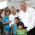 Inauguran Egidio Torre y Gustavo Torres pavimentación en colonia Morelos