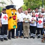 Encabeza Gustavo Torres campaña de concientización vial en zona centro de Tampico