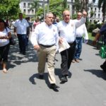 Supervisa Gustavo Torres avance de trabajos de rehabilitación de la plaza de Armas