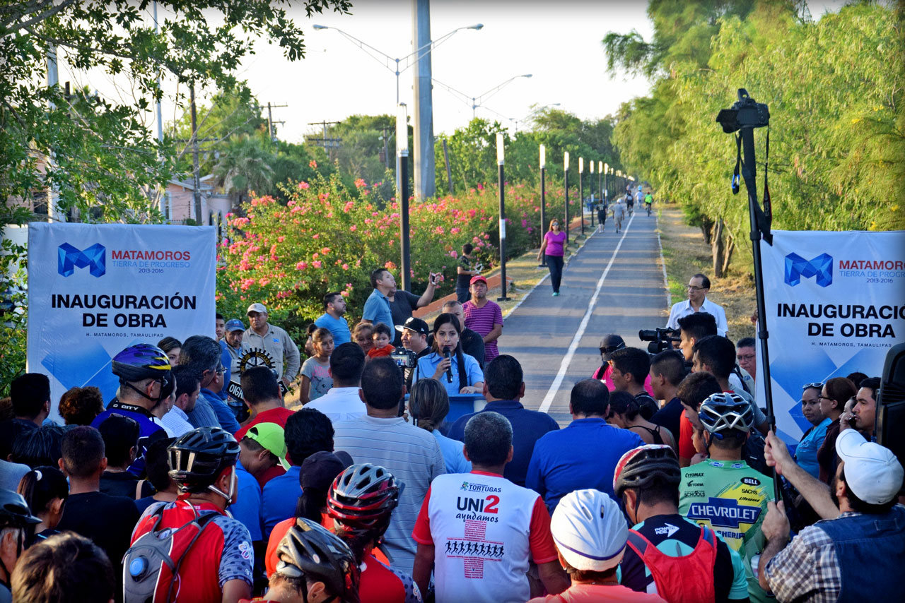 Inaugura Lety Salazar ciclovía en el bordo del río Bravo con millonaria inversión Inaugura Lety Salazar ciclovía en el bordo del río Bravo con millonaria inversión