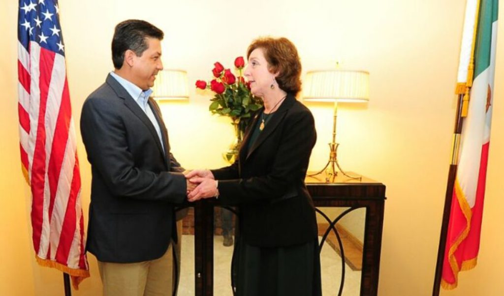 Se reúne gobernador de Tamaulipas con embajadora de estados unidos