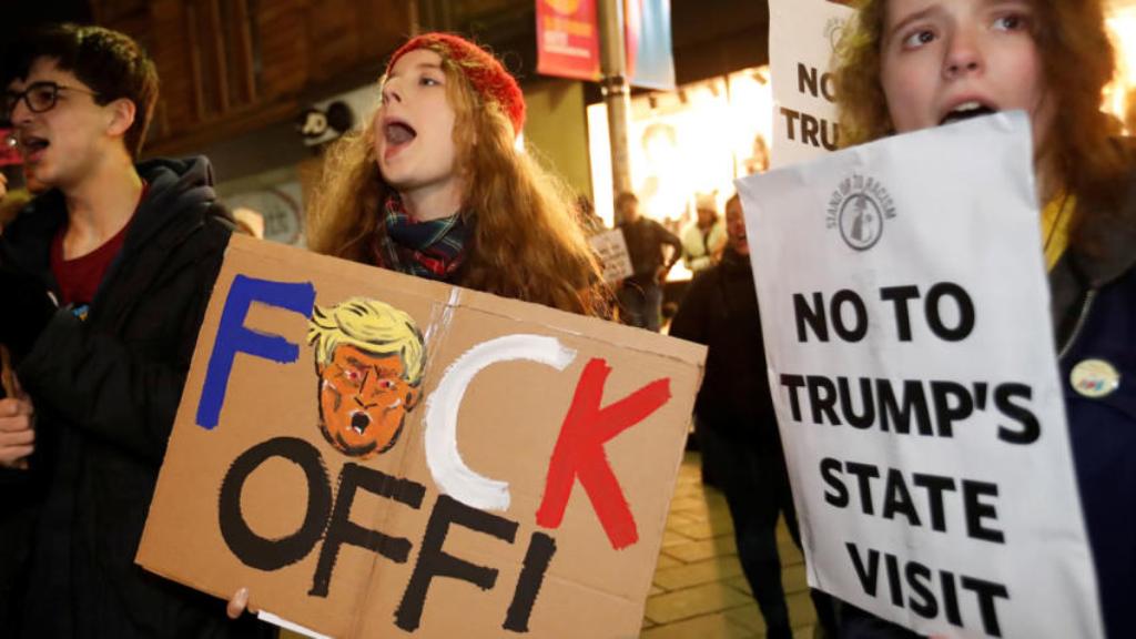 El gobierno Británico defiende la visita de estado de Trump pese a protestas