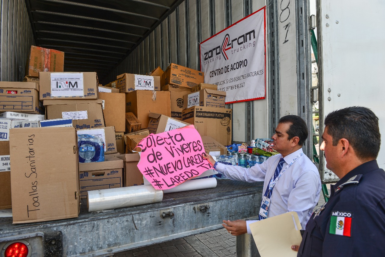 Apoya NLD con 100 toneladas de ayuda a damnificados del sismo