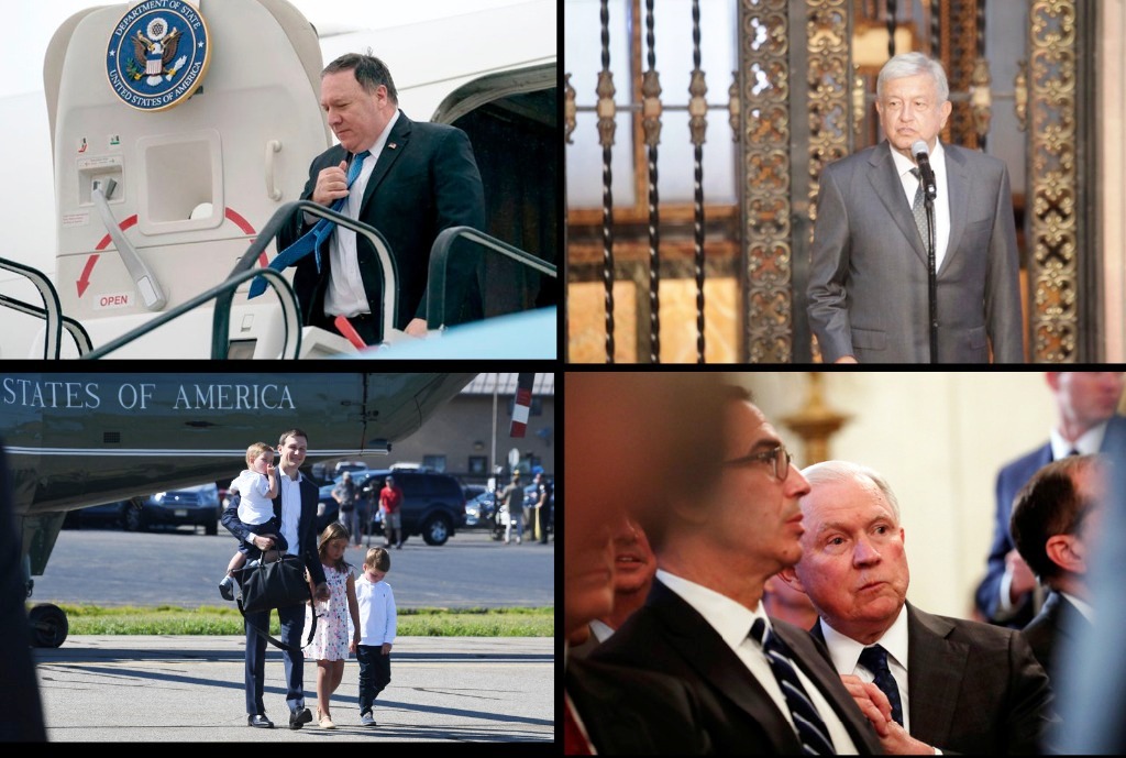 Pompeo, Mnuchin y Kushner, en la visita a AMLO