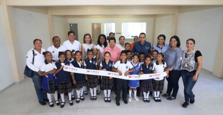 Beneficia gobierno de Tampico a las primarias Ford 92 y Lucino Gaytán con comedores escolares