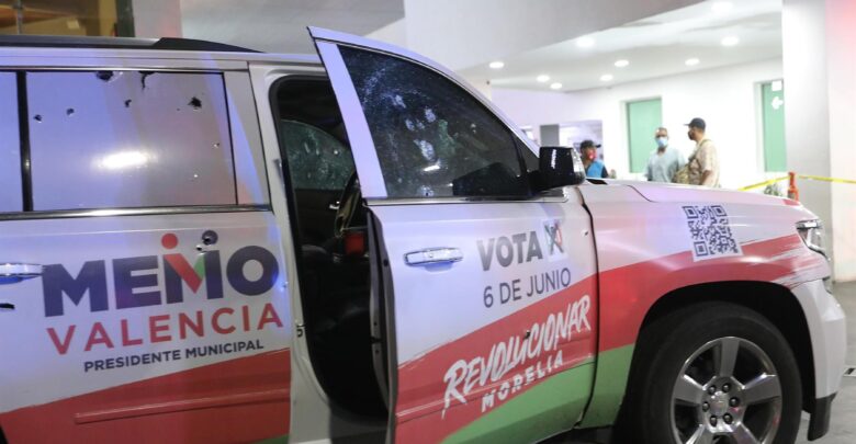 Disparan contra camioneta de candidato a la alcaldía de Morelia, Michoacán