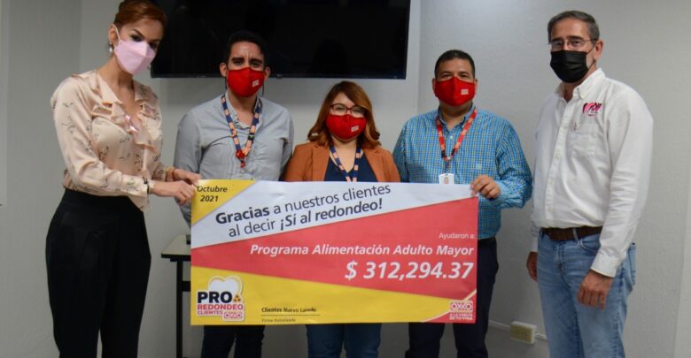 Recibe el Sistema DIF Nuevo Laredo donativo por parte del redondeo de tiendas Oxxo