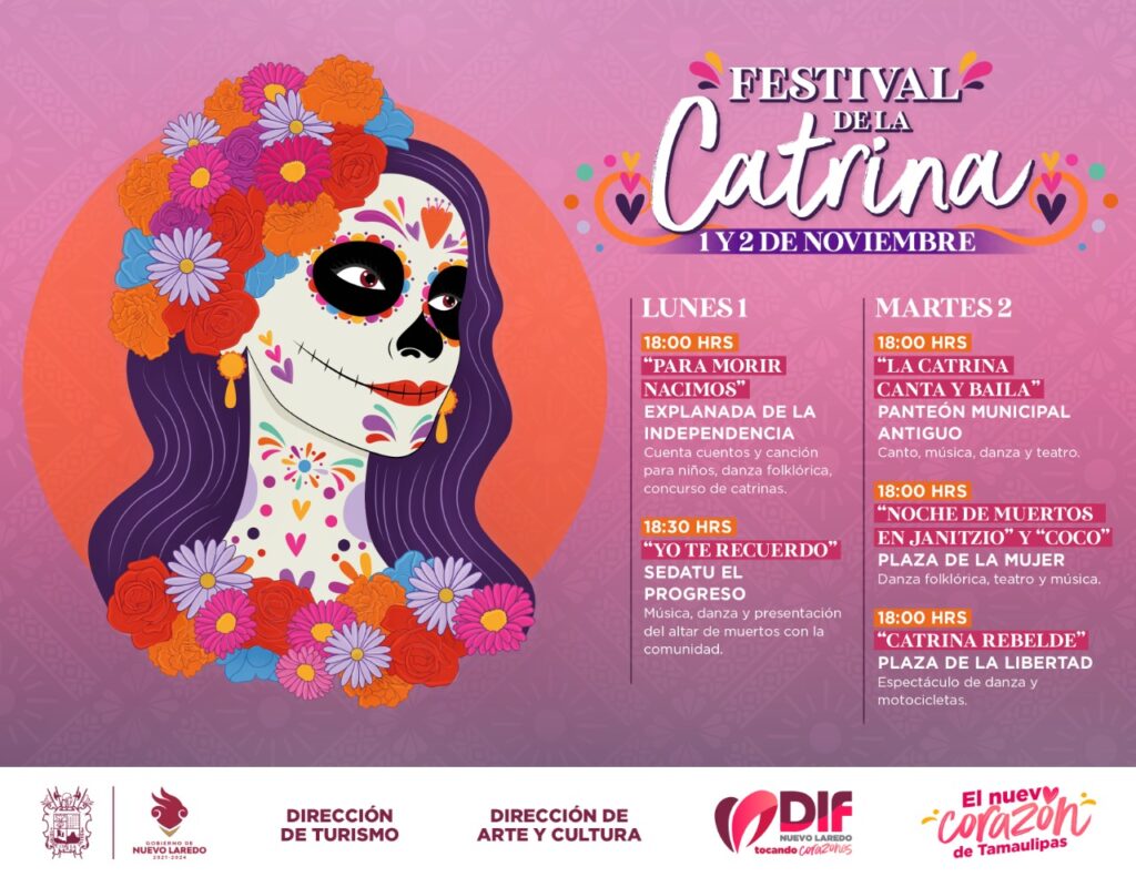 Municipio de Nuevo Laredo celebrará tradición mexicana con Festival de la Catrina