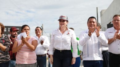 Entrega alcaldesa Carmen Lilia Canturosas obras de alumbrado y pavimentación en El Progreso