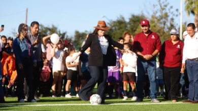 Renueva Gobierno de Nuevo Laredo canchas de Fut 7 en la Unidad Deportiva