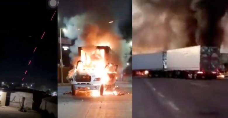 Culiacán en caos; balaceras, narcobloqueos y quema de autos