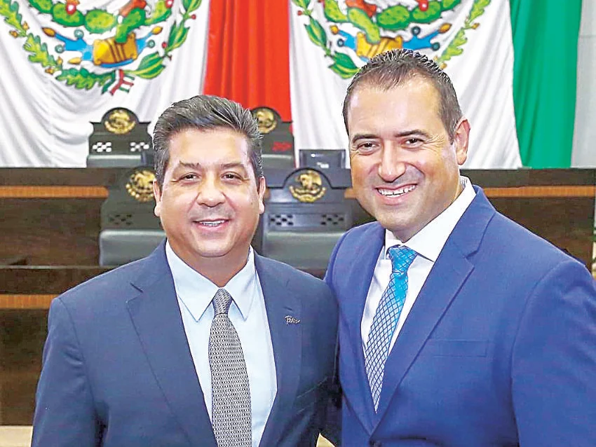 Francisco García Cabeza de Vaca acompañado de Félix “Moyo” García Aguiar, diputado por el Distrito 3 de Tamaulipas.